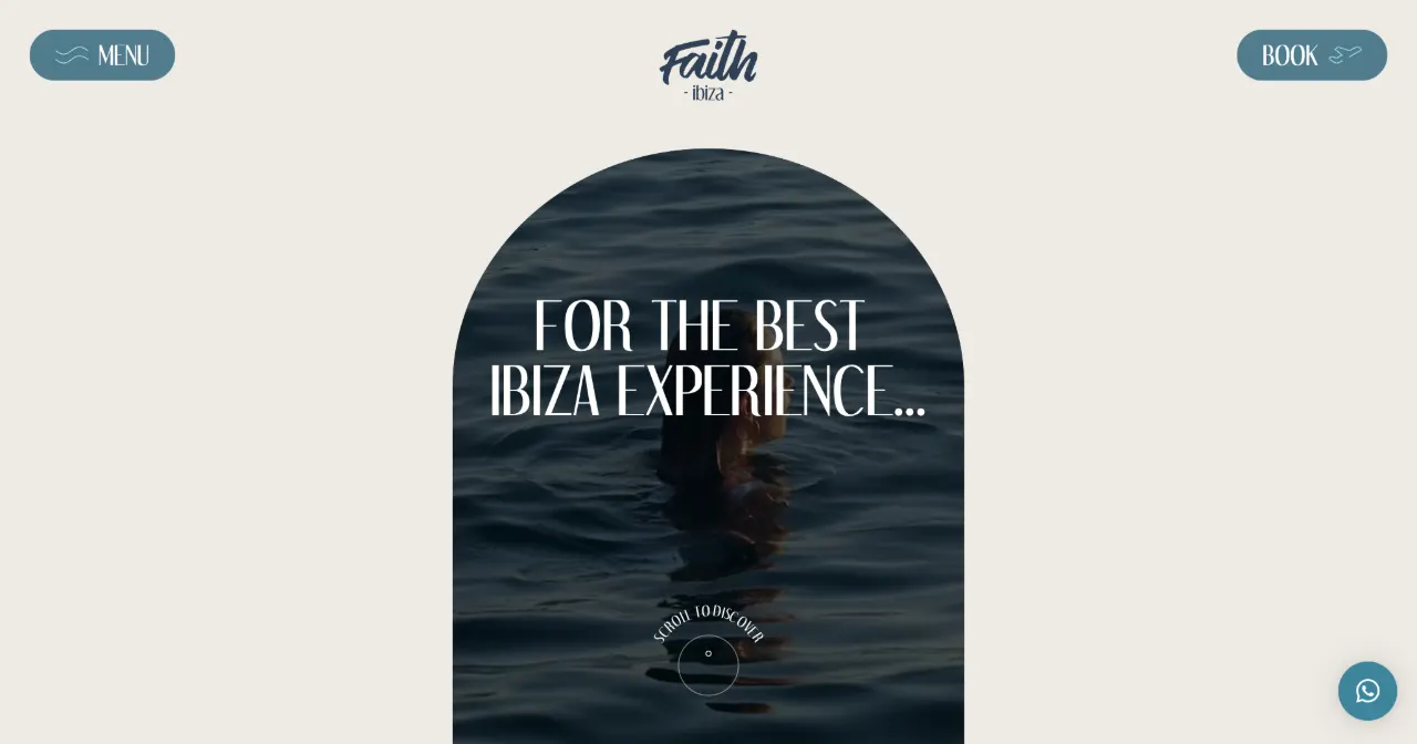 Capture d’écran du site Faith Ibiza