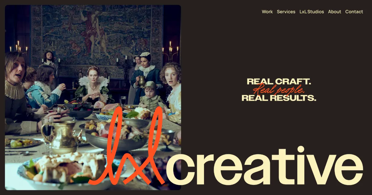 Capture d’écran du site LxL Creative