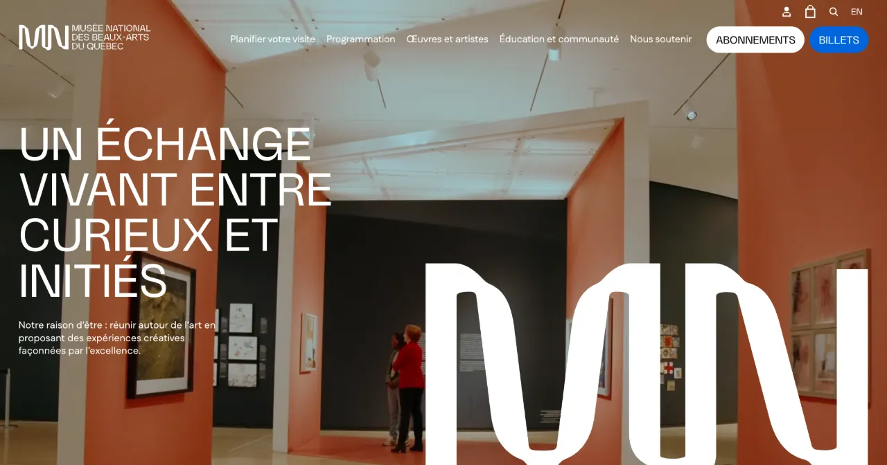 Capture d’écran du site MNBAQ