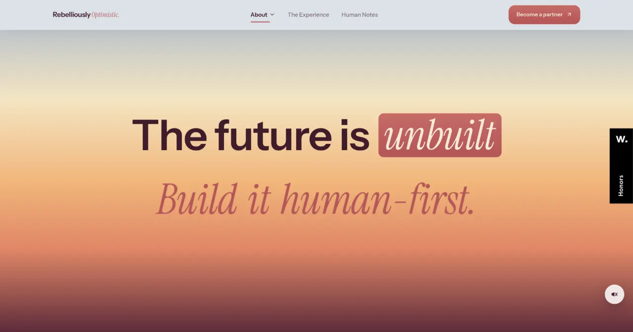 Capture d’écran du site Rebelliously Optimistic